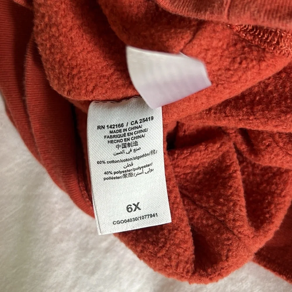 Orange Ruffled Kids Hoodie Sweater